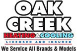 OAK CREEK HEATING AND COOLING logo