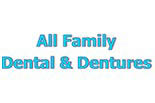 ALL FAMILY DENTAL & DENTURES logo