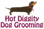 HOT DIGGITY DOG GROOMER logo
