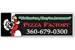 PIZZA FACTORY - OAK HARBOR logo