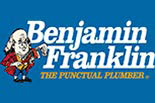 BENJAMIN FRANKILN, THE PUNCTUAL PLUMBER logo