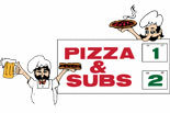 PIZZA 1 & SUBS 2 logo