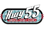 HWY 55 BURGERS SHAKES & FRIES logo