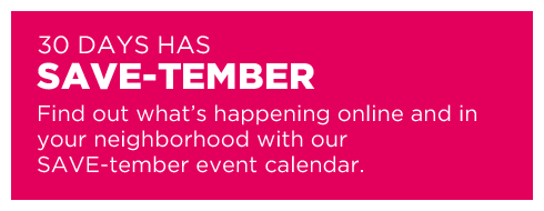 SAVE-tember calendar of events