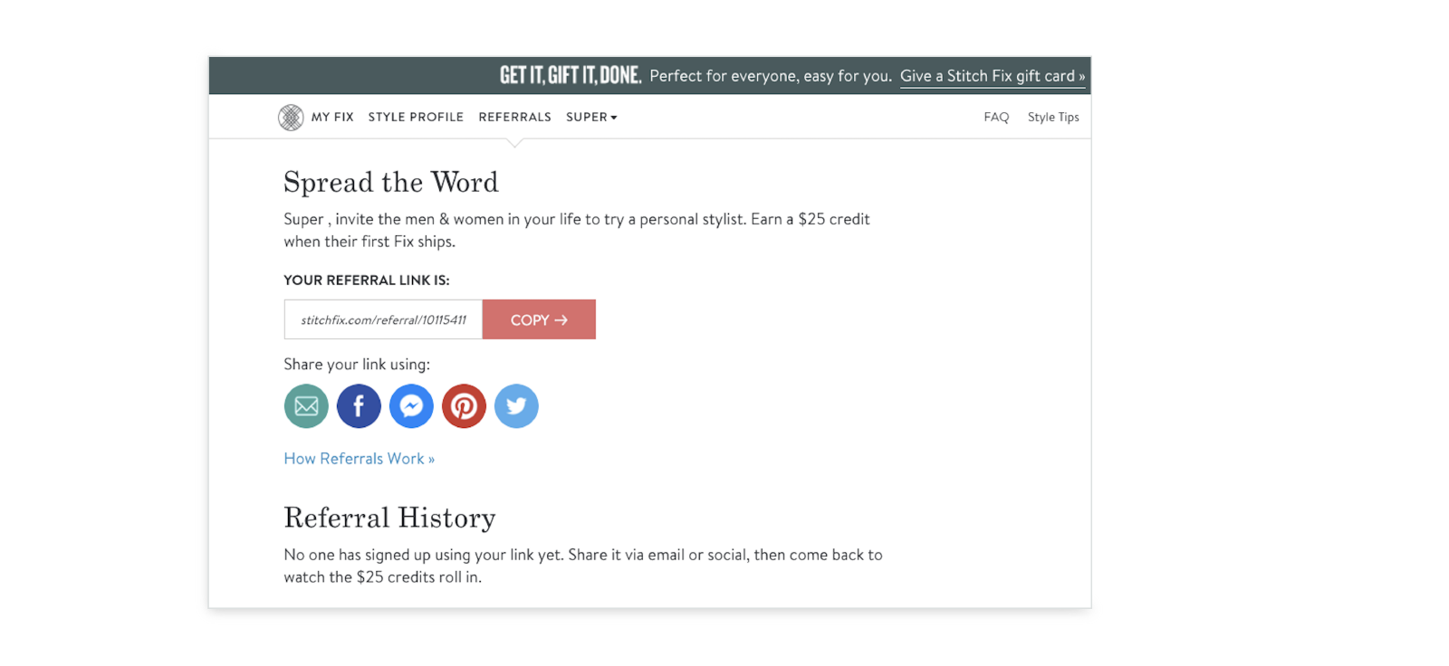 stitch fix referral program example