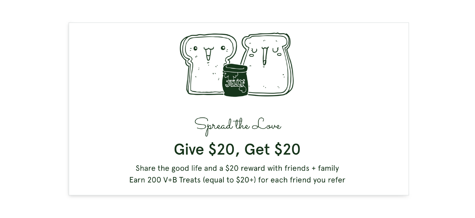 vegetable and butcher discount referral example