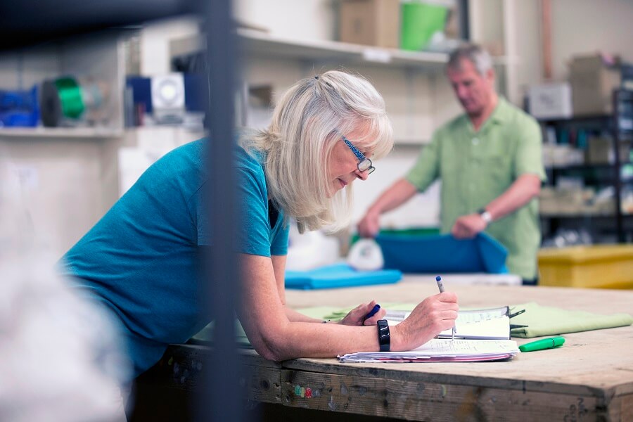 small business owner working from home