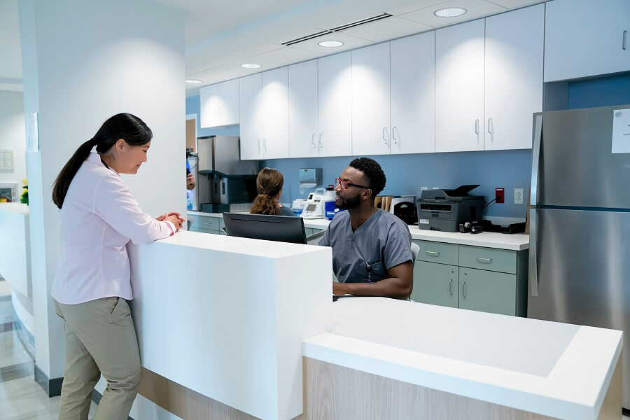 doctor office with patient