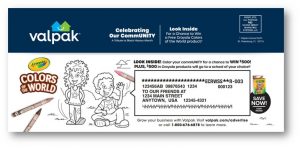 Valpak and Crayola CommUNITY Partnership Envelope