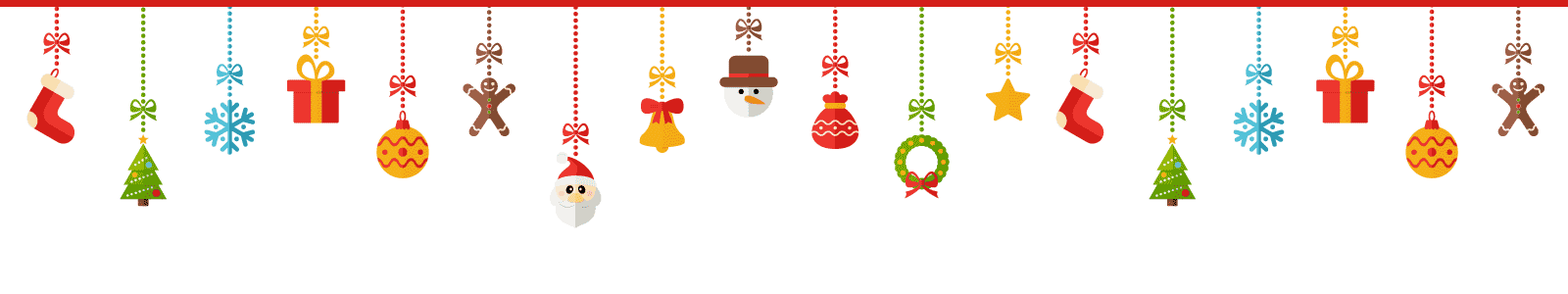 holiday ornaments banner