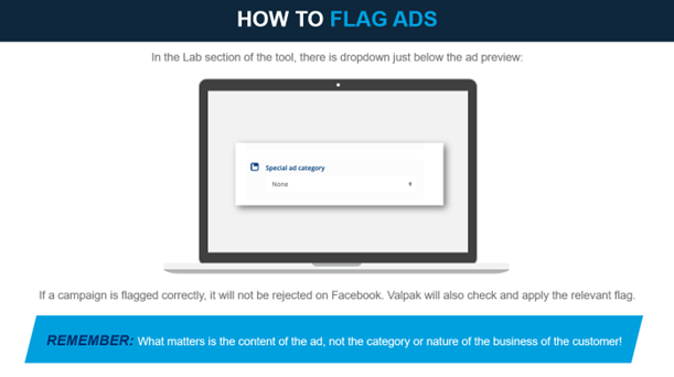 how to flag FB ads graphic