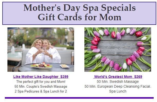 mother's day salon and spa promotion