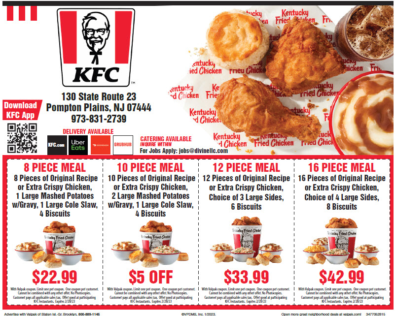image of KFC Valpak coupon