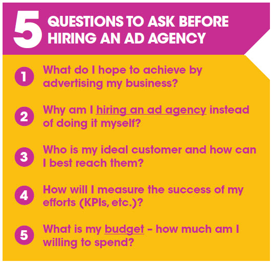 5 questions to ask before hiring an ad agency