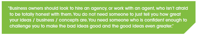 image of a quote from a sales rep about finding an ad agency