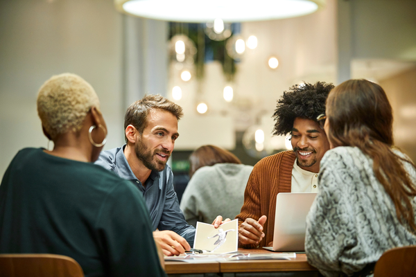 image of different people at a work meeting