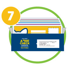 illustrations of coupons in envelope