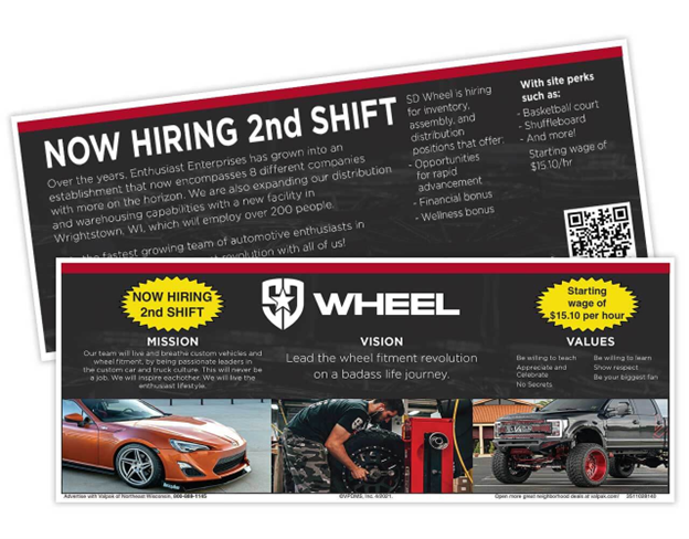wheel hiring ad
