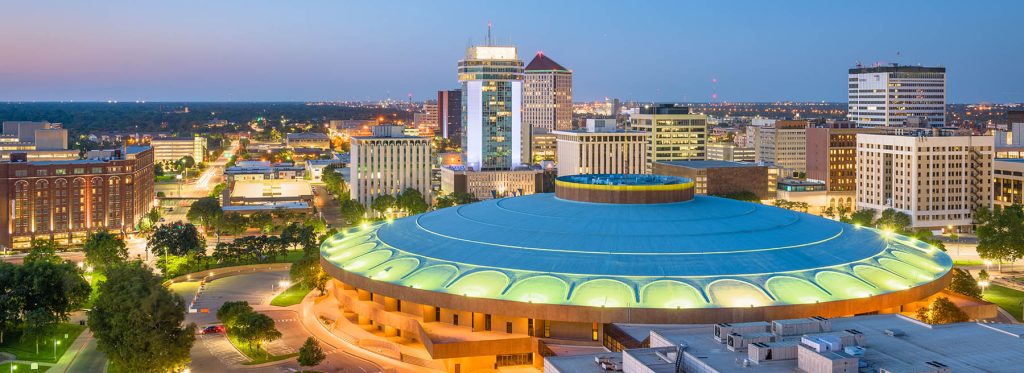 Wichita, Kansas, USA Downtown Skyline