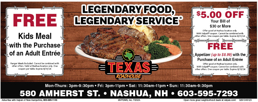 texas roadhouse coupon