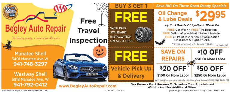 valpak auto repair ad for holidays